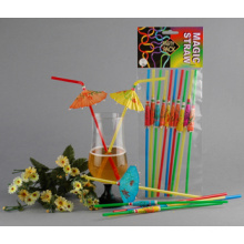 Party Decoration Series Plastic Drinking Straw, Crazy Straw, Cartoon Straw